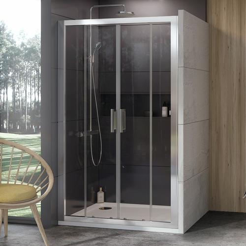 Sprchové dveře 150 cm satin + transparent - Ravak 10DP4