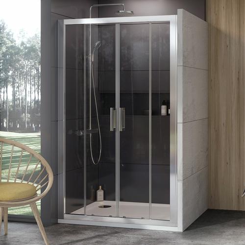 Sprchové dveře 160 cm satin + transparent - Ravak 10DP4