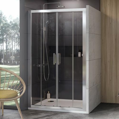 Sprchové dveře 200 cm satin + transparent - Ravak 10DP4