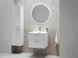 Vysoká skříňka s dvířkami bílá - Ravak SB Chrome 390 L X000000542 | Více -