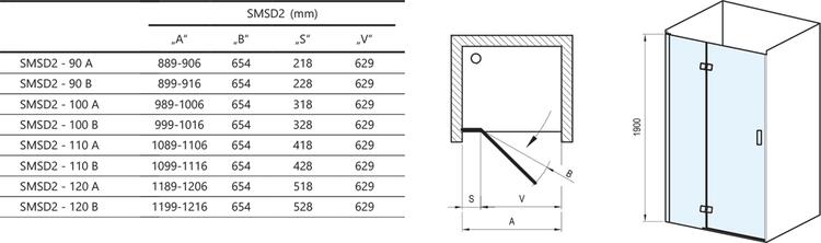 Sprchové dveře levé 100 cm chrom/transparent – Ravak SMSD2 0SLABA00Z1