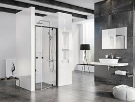Sprchové dveře 90 cm černá + transparent - Ravak PDOP1 | Více - 