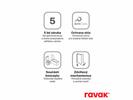 Sprchový kout čtvrtkruhový 80 cm bílá + transparent - Ravak CSKK4