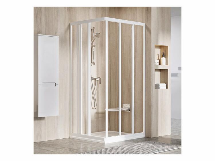 Sprchové dveře 75 cm bílá + transparent - Ravak ASRV3