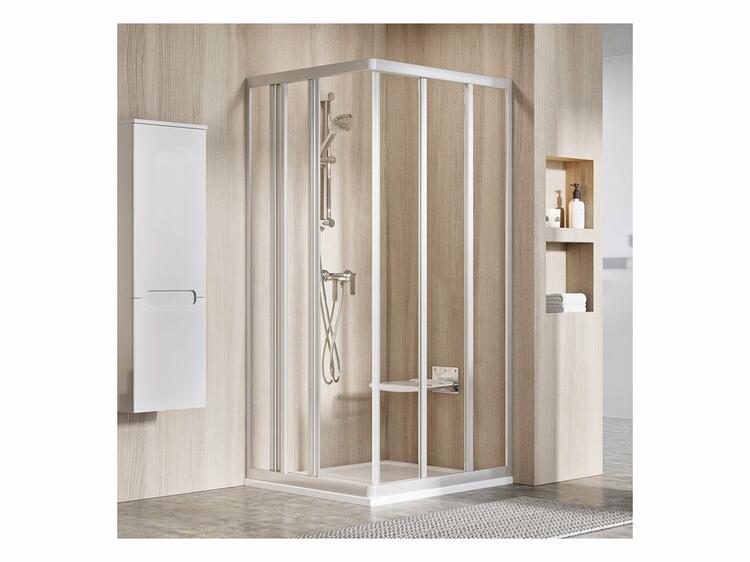Sprchové dveře 75 cm satin + transparent - Ravak ASRV3