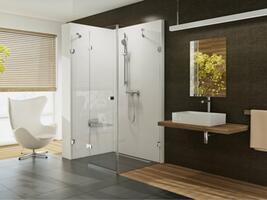Kombinovatelný sprchový kout čtvercový/obdélníkový 110/80 L cm chrom + transparent - Ravak BSDPS | Více -