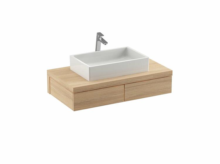 Koupelnová skříňka bez umyvadla dub - Ravak SD Formy 1000
