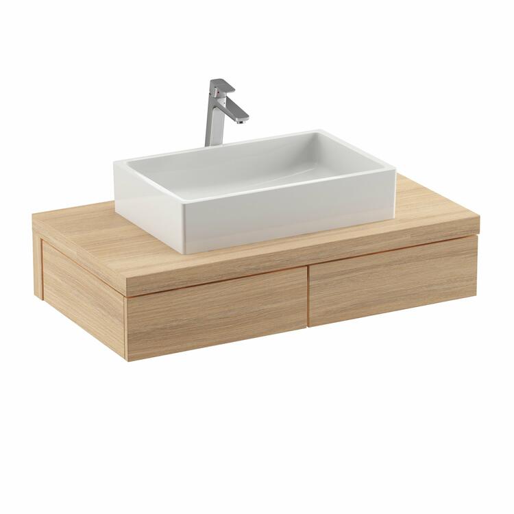 Koupelnová skříňka bez umyvadla dub - Ravak SD Formy 1200 8592626035990