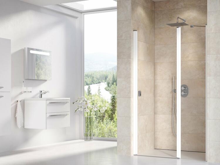 Sprchové dveře 120 cm bílá/transparent – Ravak CSD2 0QVGC100Z1