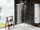 Sprchový kout obdélníkový 100/80 cm L satin + transparent - Ravak MSDPS