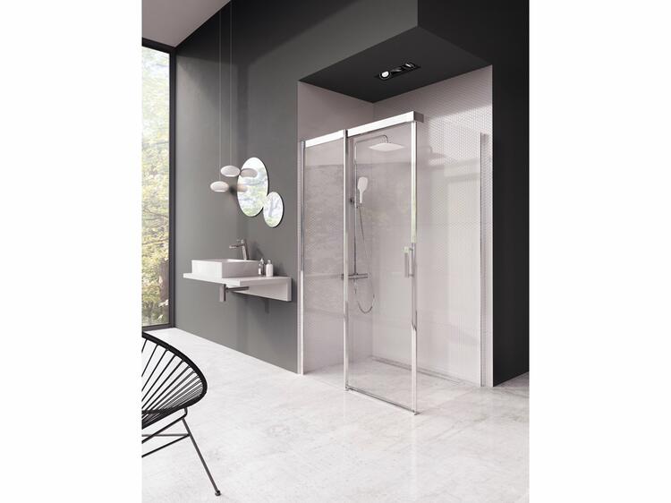 Kombinovatelný sprchový kout čtvercový/obdélníkový 100/80 cm L bright alu + transparent - Ravak MSDPS