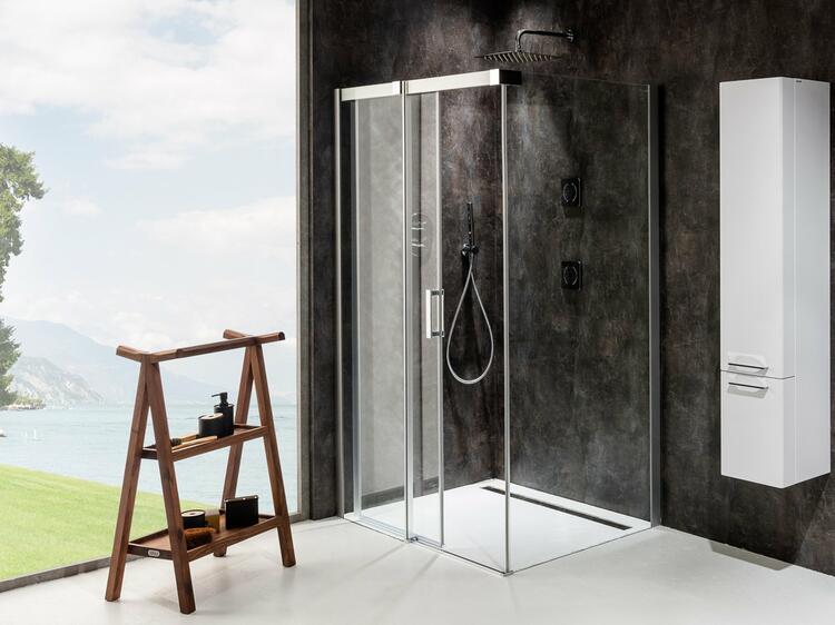 Kombinovatelný sprchový kout čtvercový/obdélníkový 120/90 cm L satin + transparent - Ravak MSDPS