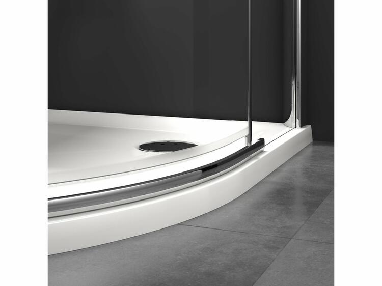 Sprchový kout čtvrtkruhový 80 cm chrom + transparent - Ravak SMSKK4