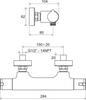 Sprchová nástěnná termostatická baterie chrom bez setu - Ravak  Termo TE 032.00/150