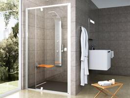 Sprchové dveře 100 cm bílá/bílá + transparent - Ravak PDOP2 | Více - 