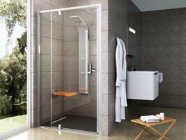 Sprchové dveře 100 cm satin + transparent - Ravak PDOP2 | Více - 