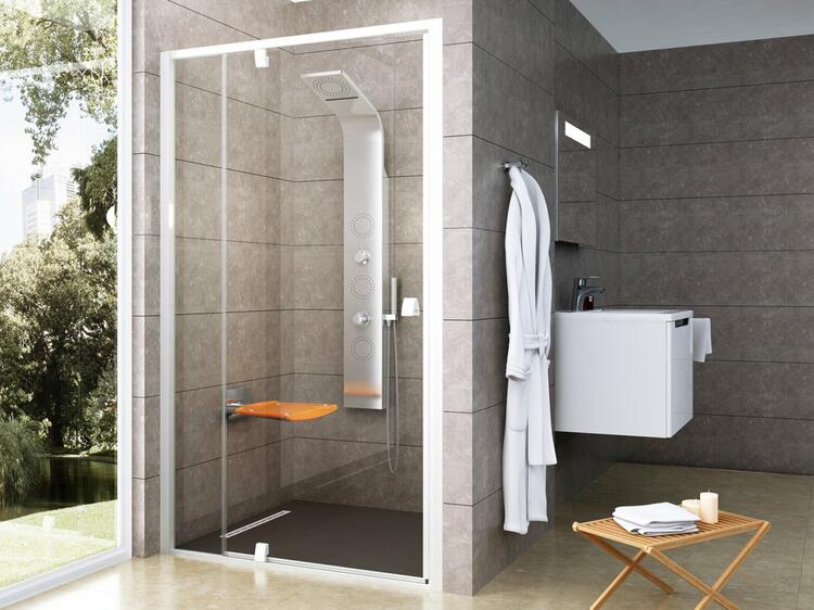 Sprchové dveře 110 bílá/bílá + transparent - Ravak PDOP