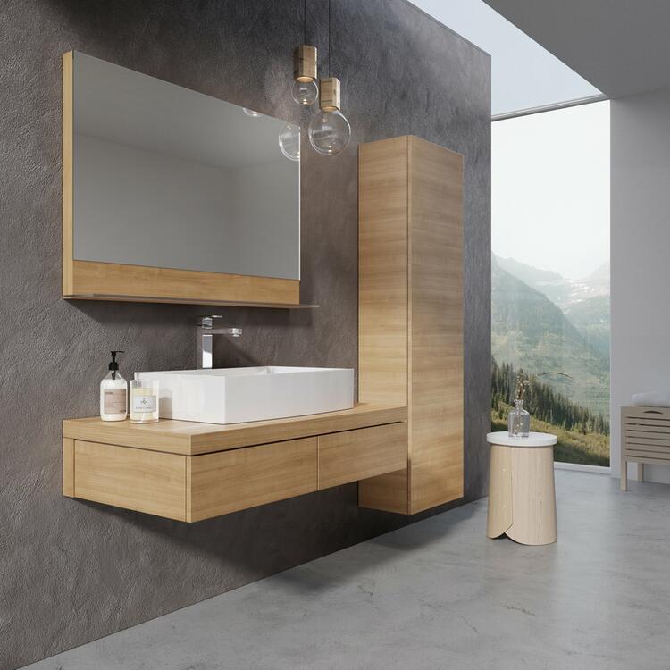 Vysoká skříňka s dvířkami dub - Ravak SB Formy 460 X000001261