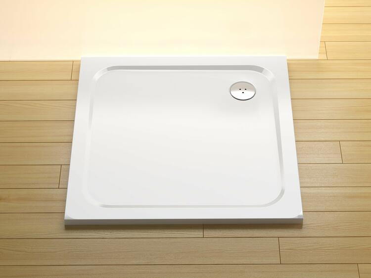 Čtvercová sprchová vanička z litého mramoru 90 cm – Ravak Perseus Pro Chrome XA047701010