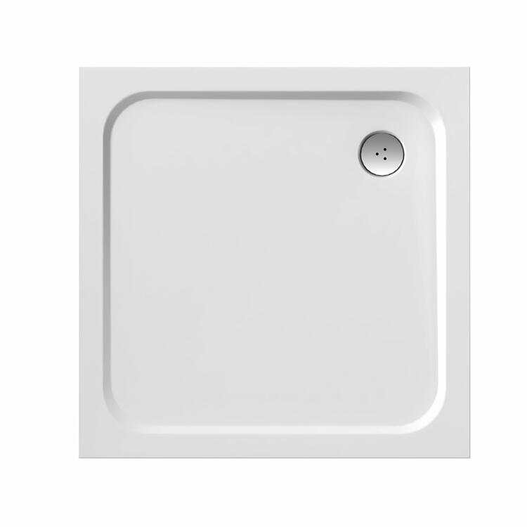 Čtvercová sprchová vanička z litého mramoru 90 cm – Ravak Perseus Pro Chrome XA047701010