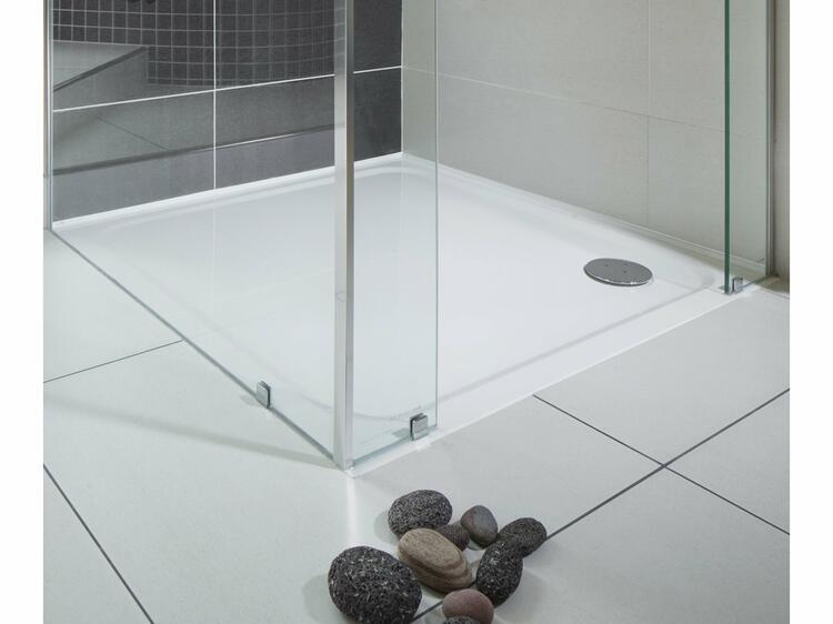 Čtvercová sprchová vanička z litého mramoru 90 cm - Ravak Perseus Pro Chrome