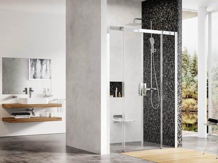 Sprchové dveře 140 cm bright alu + transparent - Ravak MSD4