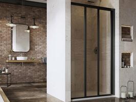 Sprchové dveře 80 cm černá + transparent - Ravak ASDP3 | Více - 