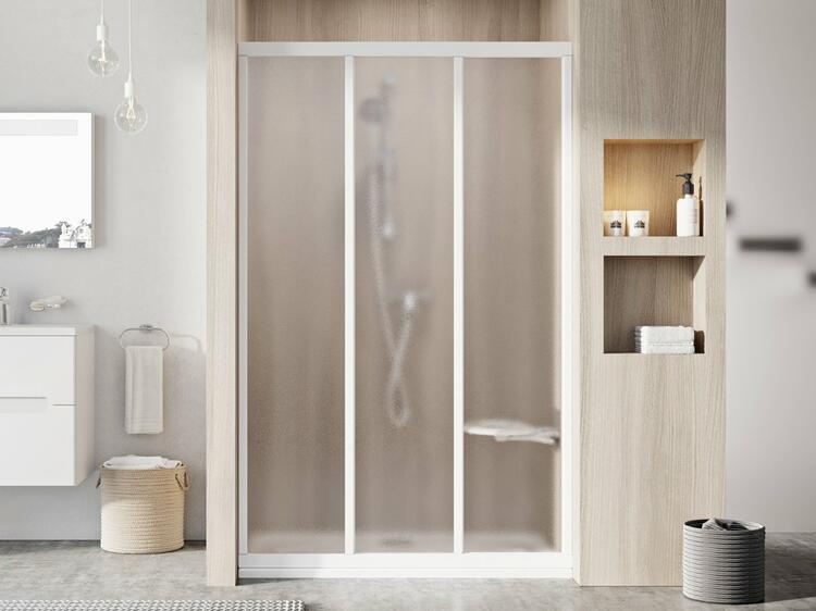 Sprchové dveře 90 cm bílá + grape - Ravak ASDP3