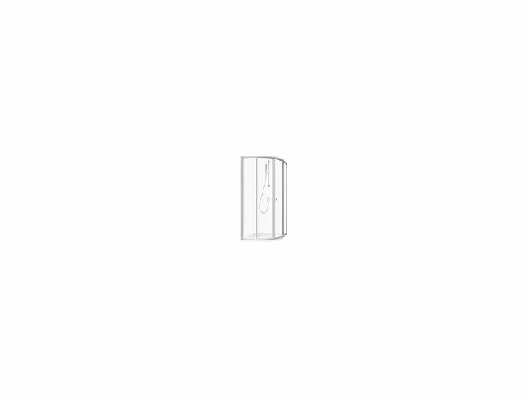Sprchový kout čtvrtkruhový 80 cm bílá + transparent - Ravak SKKP6