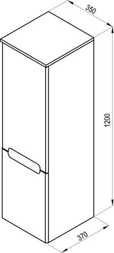 Vysoká skříňka bílá/bílá - Ravak SB Classic 350 R