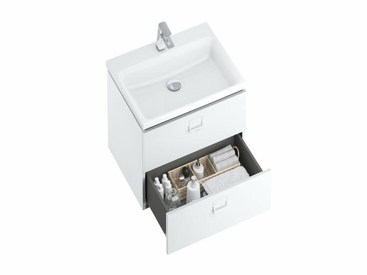 Koupelnová skříňka bez umyvadla bílá/bílá - Ravak SD Comfort 600