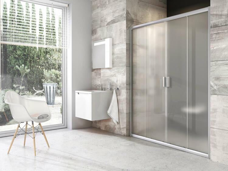 Sprchové dveře 140 cm satin/grape – Ravak BLDP4 0YVM0U00ZG