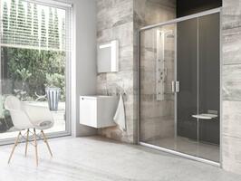 Sprchové dveře 190 cm satin + transparent - Ravak BLDP4 | Více - 