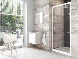 Sprchové dveře 110 cm bílá + transparent - Ravak BLDP2 | Více - 