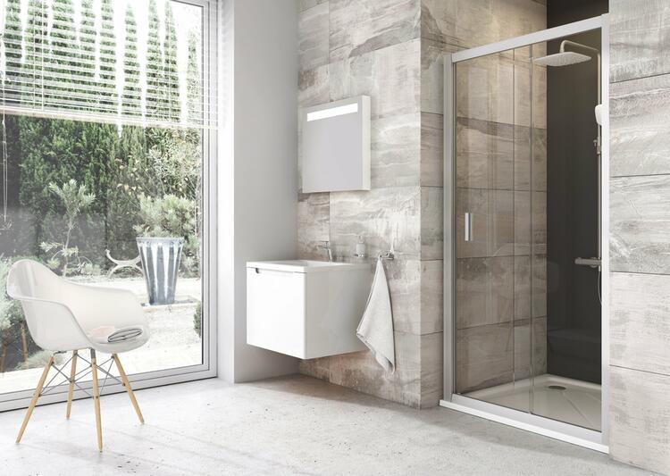 Sprchové dveře 110 cm satin/transparent – Ravak BLDP2 0PVD0U00Z1