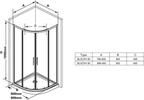 Sprchový kout čtvrtkruhový 80 cm lesk/transparent – Ravak BLSCP4 X3BM40C00Z1