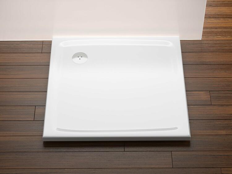 Čtvercová sprchová vanička z litého mramoru 90 cm – Ravak Perseus Pro Flat XA037711010