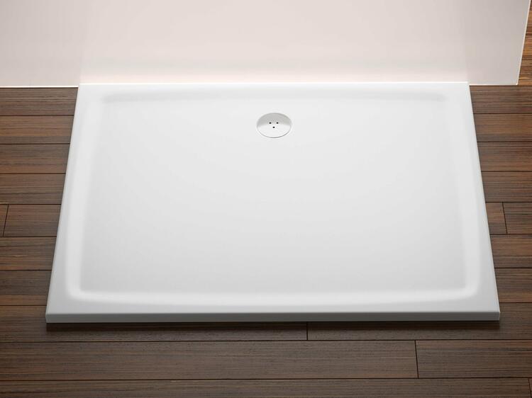 Obdélníková sprchová vanička z litého mramoru 100×80 – Ravak Gigant Pro Flat XA03A411010