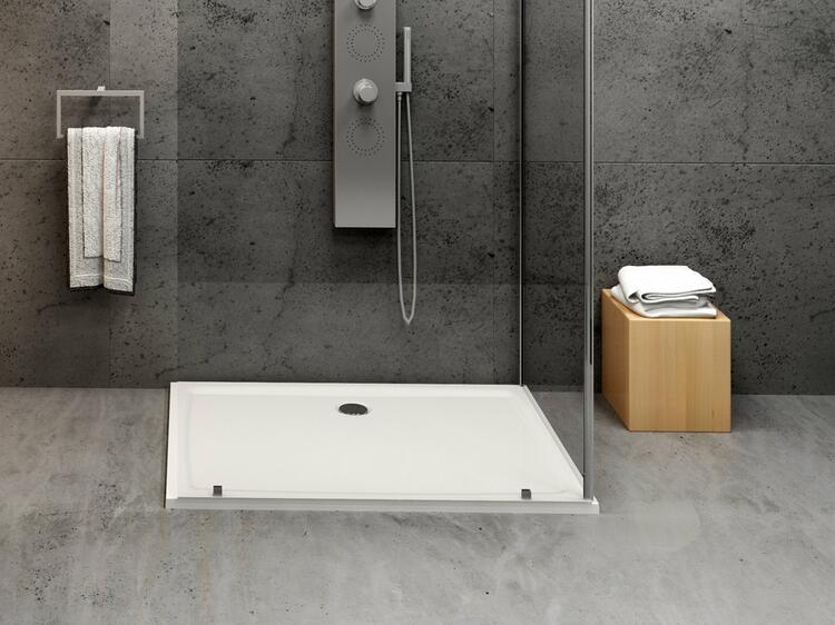 Obdélníková sprchová vanička z litého mramoru 100×80 – Ravak Gigant Pro Flat XA03A411010