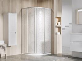 Sprchový kout čtvrtkruhový 80 cm satin + pearl - Ravak SKCP4 | Více -