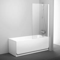Vanová zástěna skleněná 80 cm transparent - Ravak PVS1 | Více -