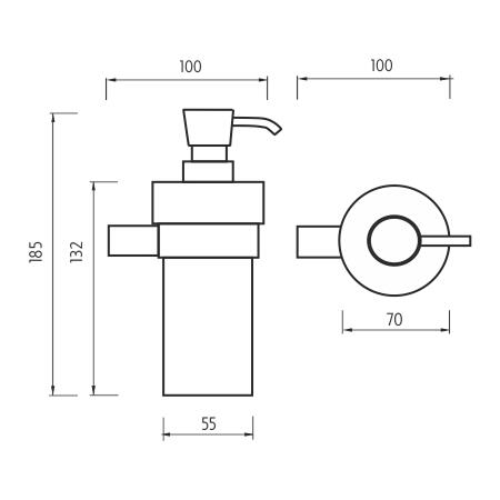 Dávkovač tekutého mýdla, pumpička plast – Nimco Bormo BR 11031W-26