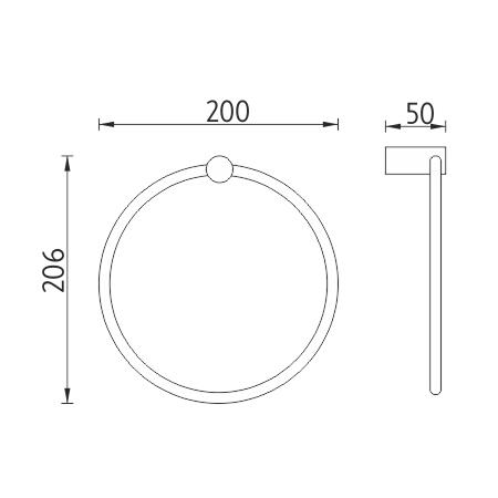 Kruhový držák na ručníky – Nimco Bormo BR 11060L-26