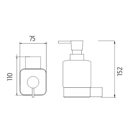 Dávkovač tekutého mýdla, pumpička plast – Nimco Kibo Ki 14031K-26