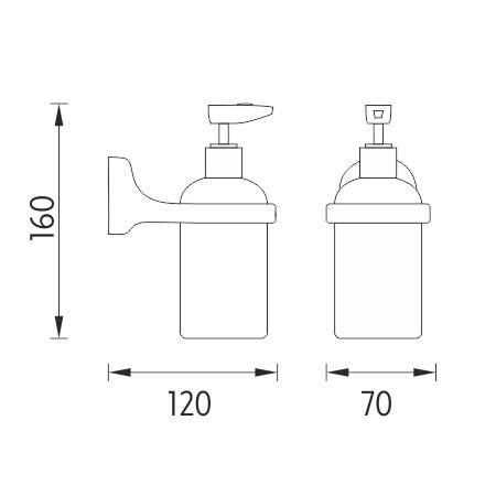 Dávkovač tekutého mýdla, pumpička plast – Nimco Monolit MO 4031C-P-26