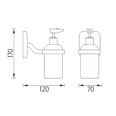 Dávkovač tekutého mýdla, pumpička plast – Nimco Simona SI 7231C-P-26
