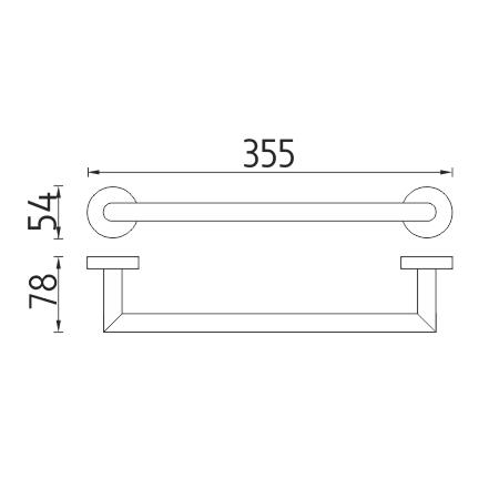 Držák na ručníky, 36 cm – Nimco Unix UN 13035A-26