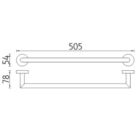 Držák na ručníky, 51 cm – Nimco Unix UN 13046A-26