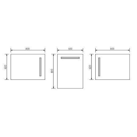 Zrcadlo s led osvětlením 60×80 cm – Nimco Série 1000 ZP 1002