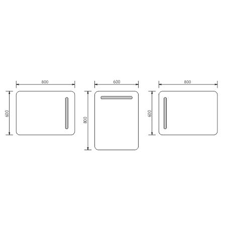 Zrcadlo s led osvětlením 60×80 cm – Nimco Série 2000 ZP 2002